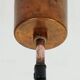 mid century modern PENDANT LAMP flamed copper and blue glass 1960s