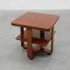 Art Deco Walnut Veneer Side Table with Shelf, Belgium, 1920s