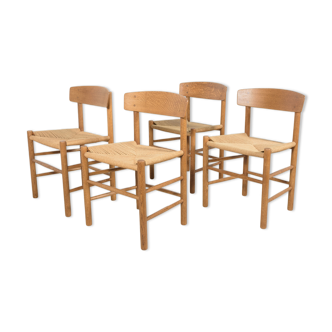 Set de 4 chaises par Børge Mogensen pour FDB Møbler, années 1960