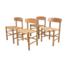 Set de 4 chaises par Børge Mogensen pour FDB Møbler, années 1960