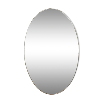 Miroir ovale ancien biseauté 40x60cm