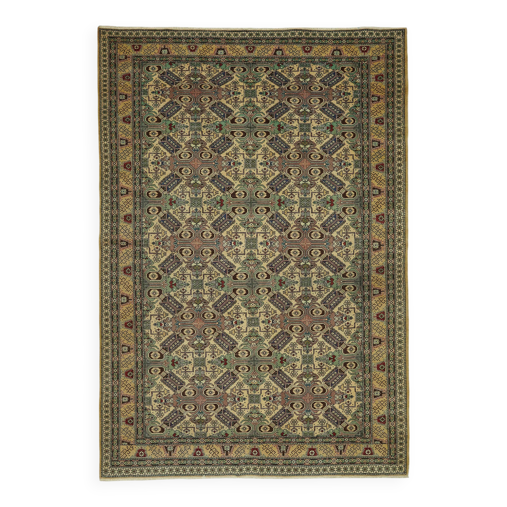 Turkish Wool Vintage Kayseri Rug 195 cm x 288 cm