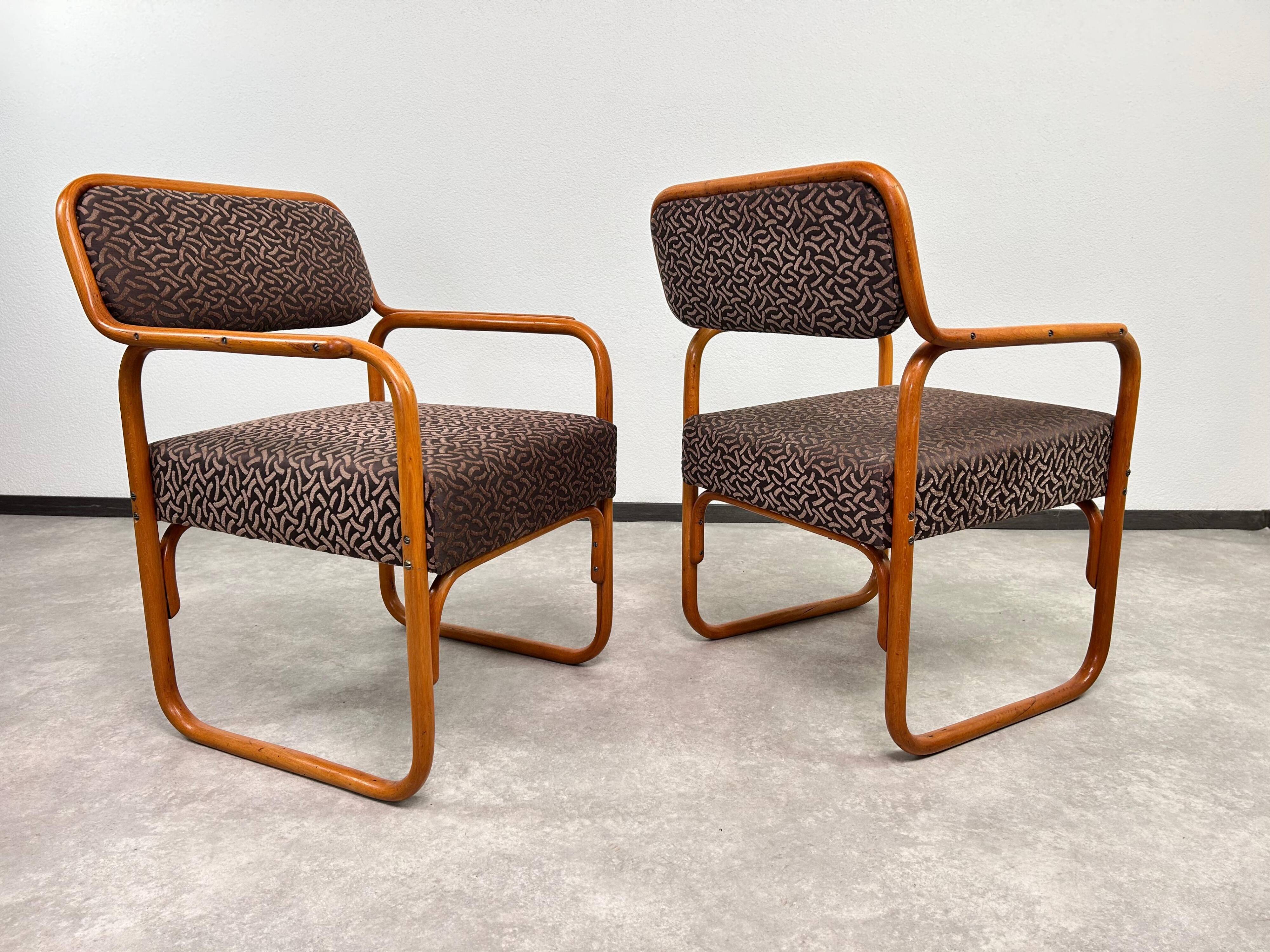 Very rare Art Deco Thonet A 60F armchairs.