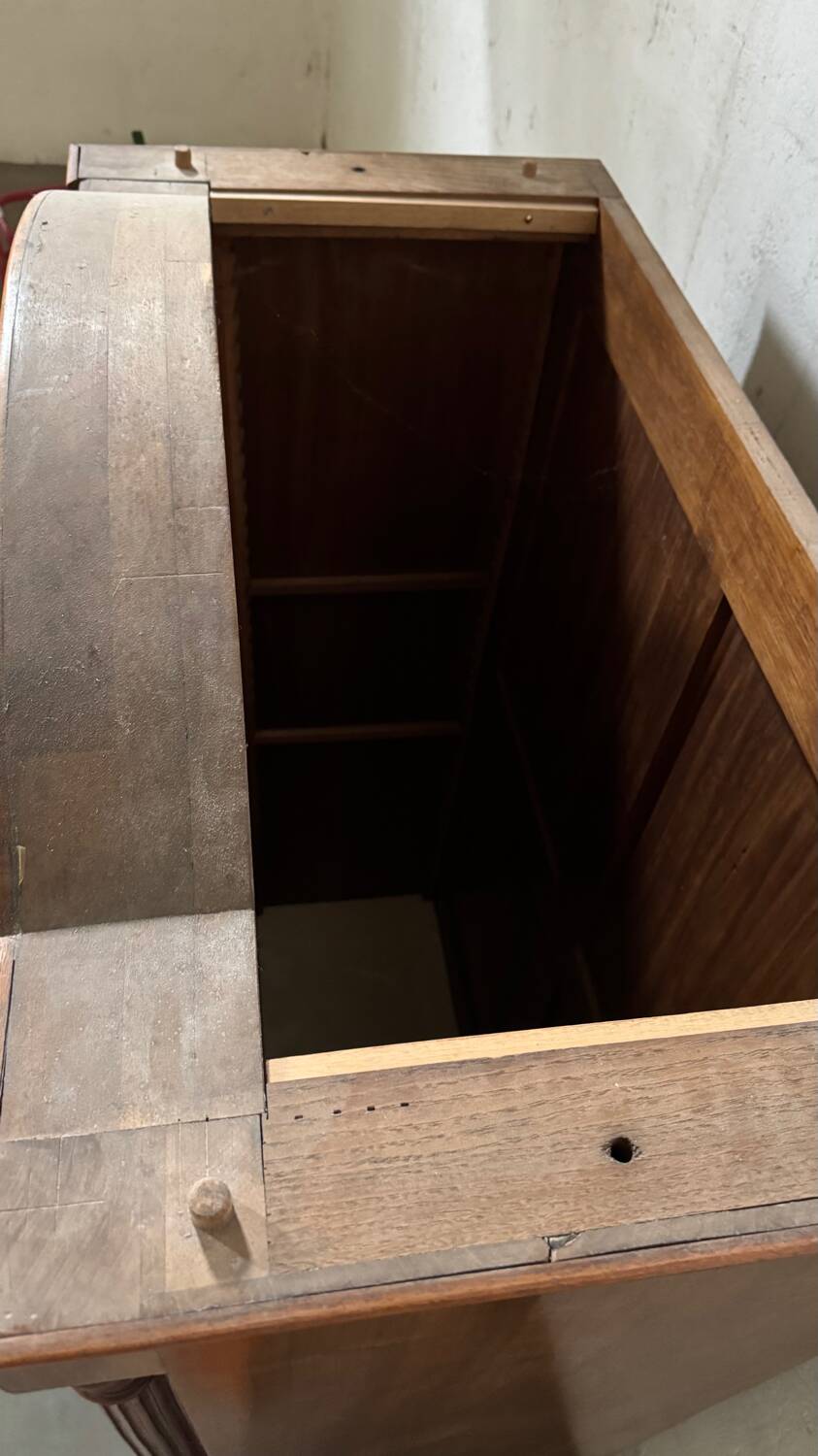 Antique walnut bonnetiere