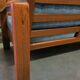 Teak and Green fabric Danish 3 seat sofa 1960s