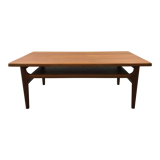 Table basse danoise du milieu du siècle avec rangement de A / S Niels Bach, 1960s