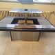 Transformable coffee table in marble and brass – fedam – italian design