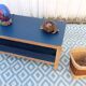 Wood and rattan chest