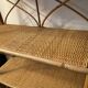 Vintage rattan and wicker shelf 70s