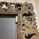 Miroir Italien 19ème en bois et plâtre doré