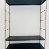 Modular vintage wall shelf, metal and brass circa 1960s