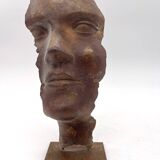Bronze face - statuette