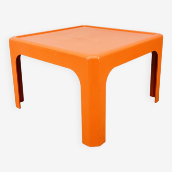 Space age orange coffee table from the 70s plastic