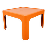 Space age orange coffee table from the 70s plastic