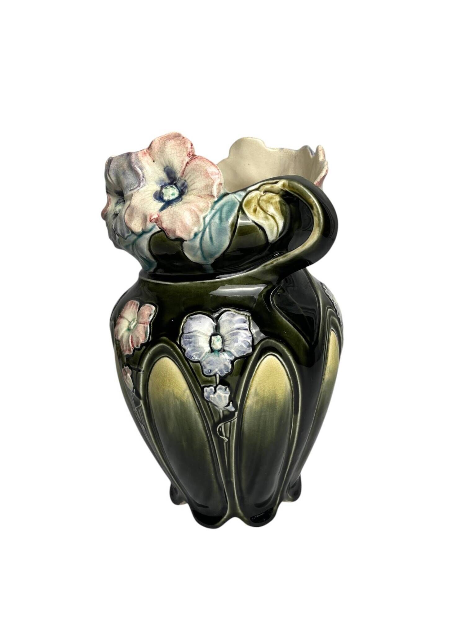 Art Nouveau, barbotine vase by Bruyn Fives-Lille around 1900