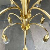 German vintage brass chandelier by Star Leuchten, 1970s.