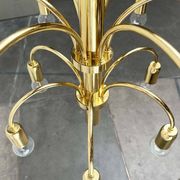 German vintage brass chandelier by Star Leuchten, 1970s.