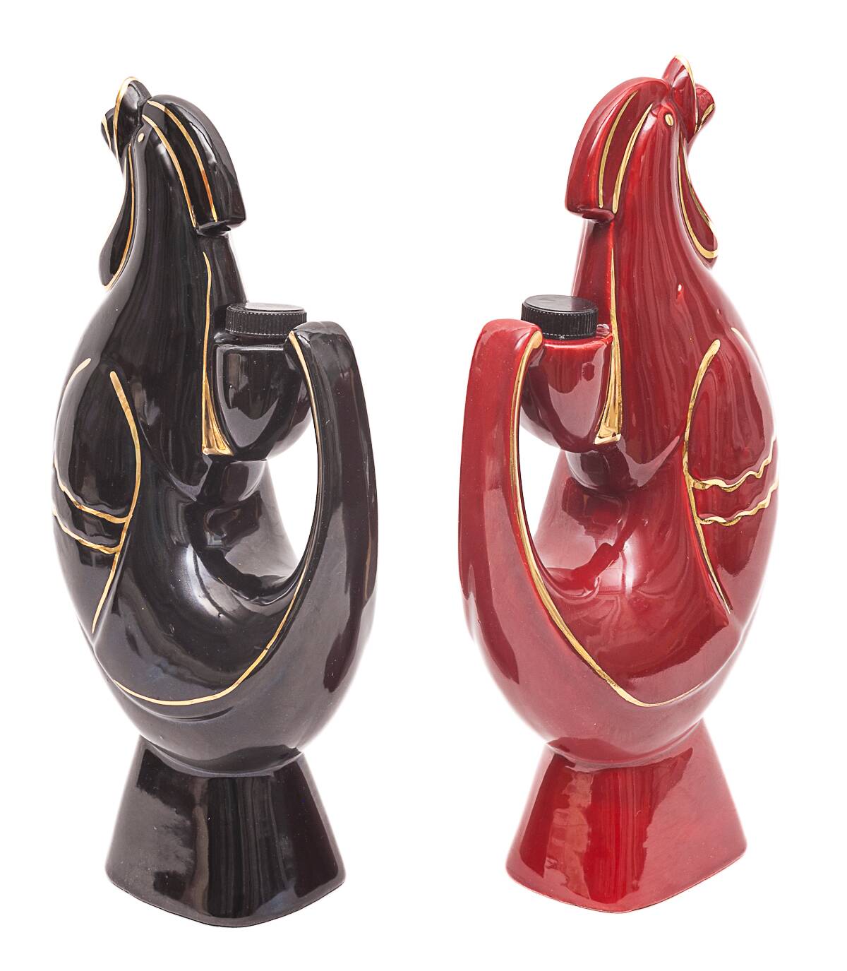 Pair of liqueur bottles by Garnier