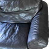 Canapé Cuir Roche Bobois 2.5 places Safari Noir Tenderness