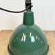 Industrial green enamel factory lamp with cast iron top, 1960s