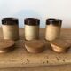 Set de 3 pots à épices en grès