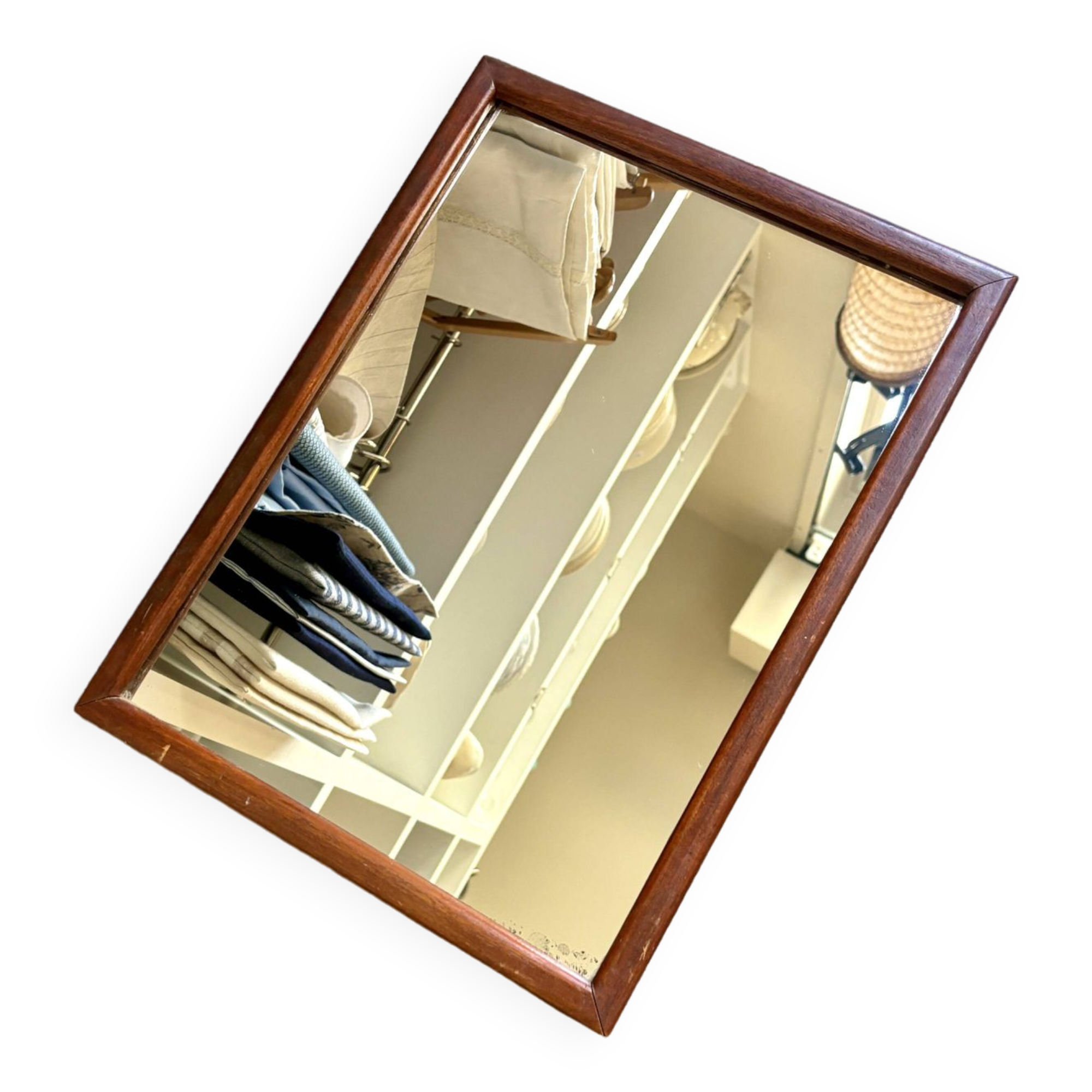 Dark wooden mirror ☐ 40 x 29.5 cm