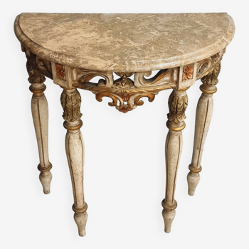 Table console portugaise vintage, table de hall, table d'appoint