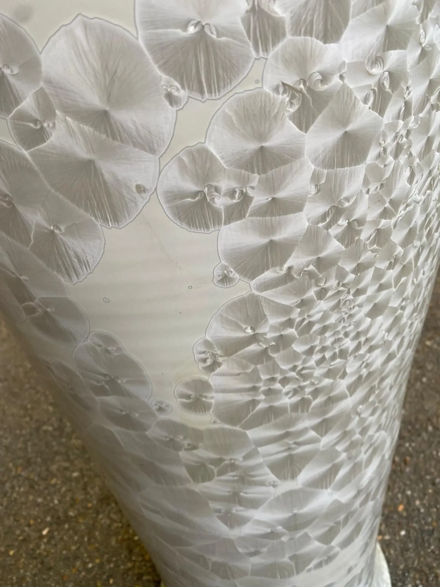 Large floor vase Amphora 137 cm ceramic with pearlescent crystallised glaze.