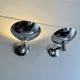 Pair of adjustable vintage wall lamps, chromed metal, France 1970