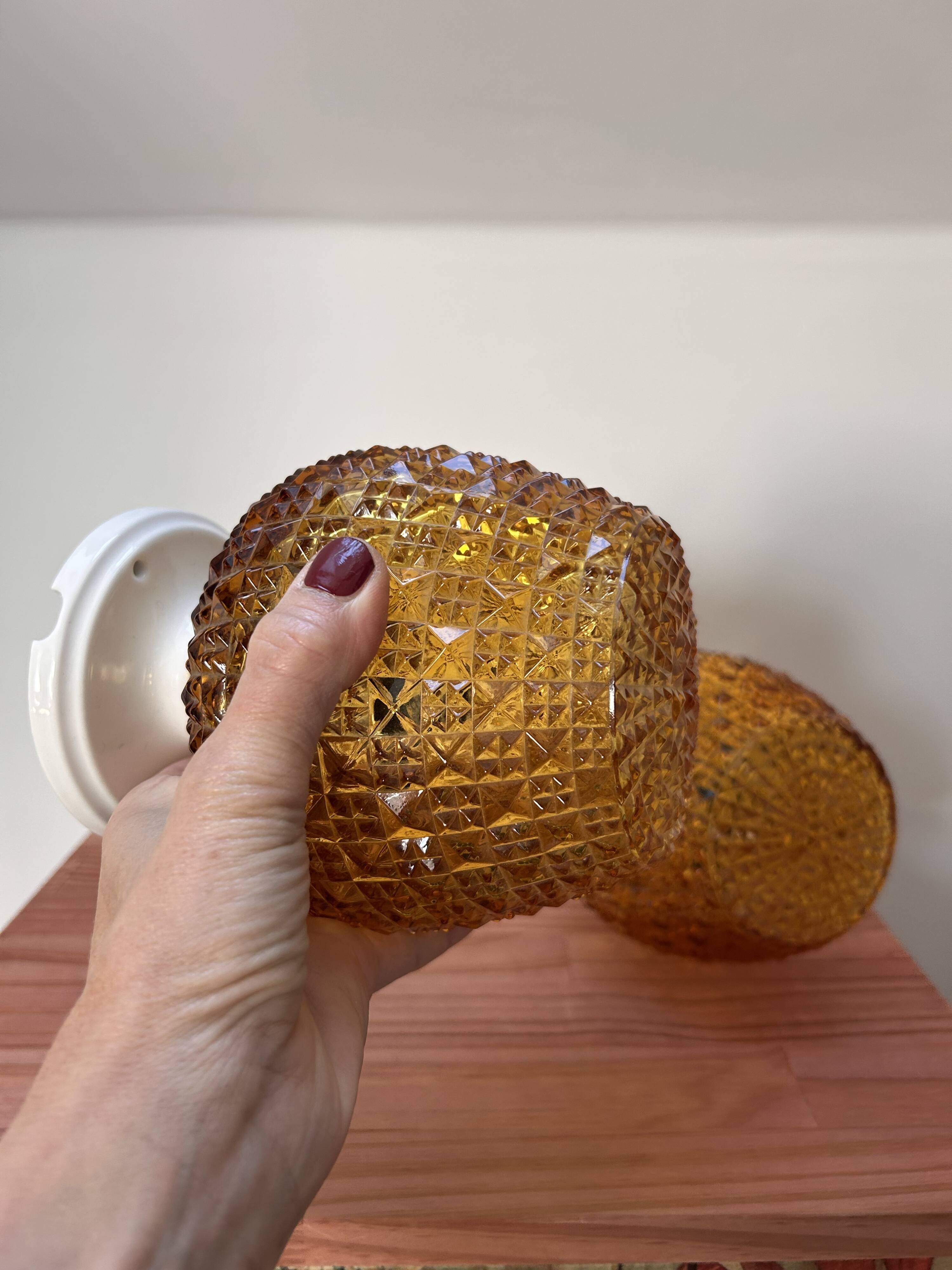 Pair of gold glass wall sconces