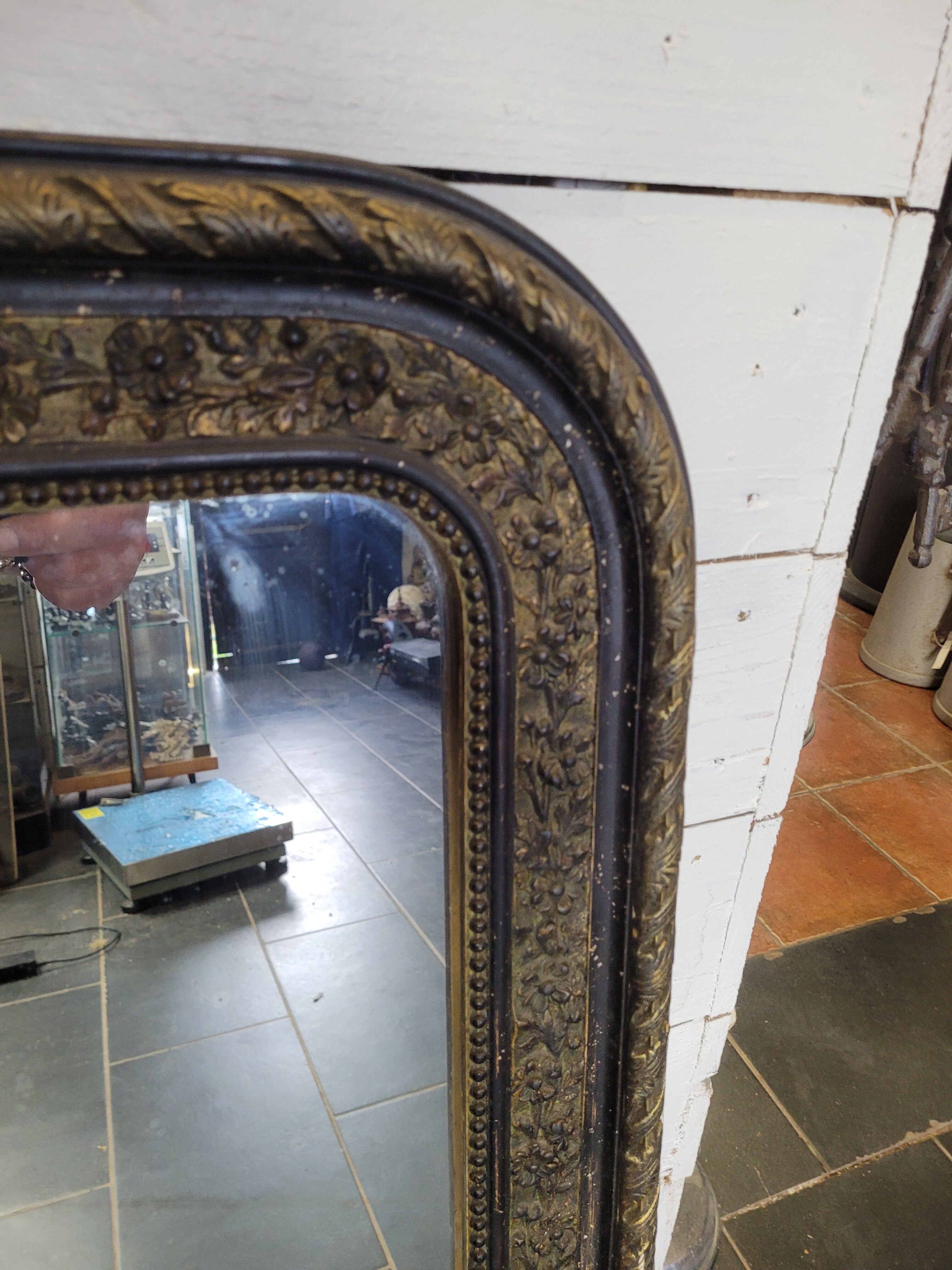 Old mirror Napoleon III, 101×74cms