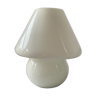 Vintage mushroom lamp vetri murano 1970 in white glass