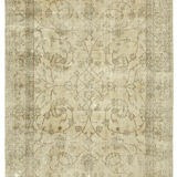 Handmade decorative oriental beige carpet 200 cm x 305 cm