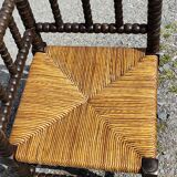 Pair of Bobbin armchairs, corner fire seat, corner