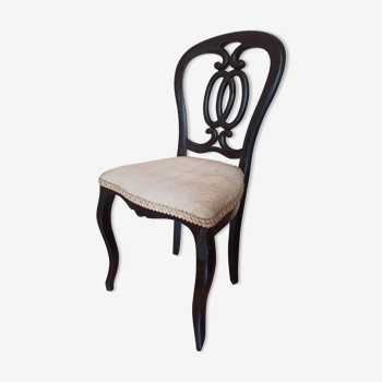 Art Deco blackened wooden chair