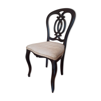 Art Deco blackened wooden chair