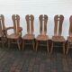 rare set of 6 brutalist chairs in solid oak house De PUYDT 1960 Belgium