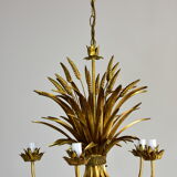Wheat ear golden chandelier 5 branches.