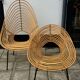 Pair of vintage Rohe Rotan chairs by H, Broekhuizen 1960