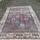 Handmade knotted wool Bakhtiar rug from Iran, burgundy, 200x300cm