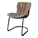 Chaise Cidue en chrome et velours ras, Willy rizzo design 1970