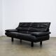 Black leather Alanda sofa by Paolo Piva for B&B Italia, 1980s