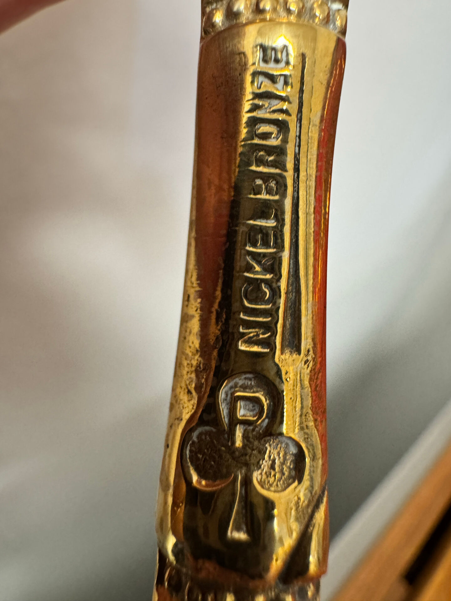 Ménagère complète Nickel Bronze doré Bambou coffret Vintage