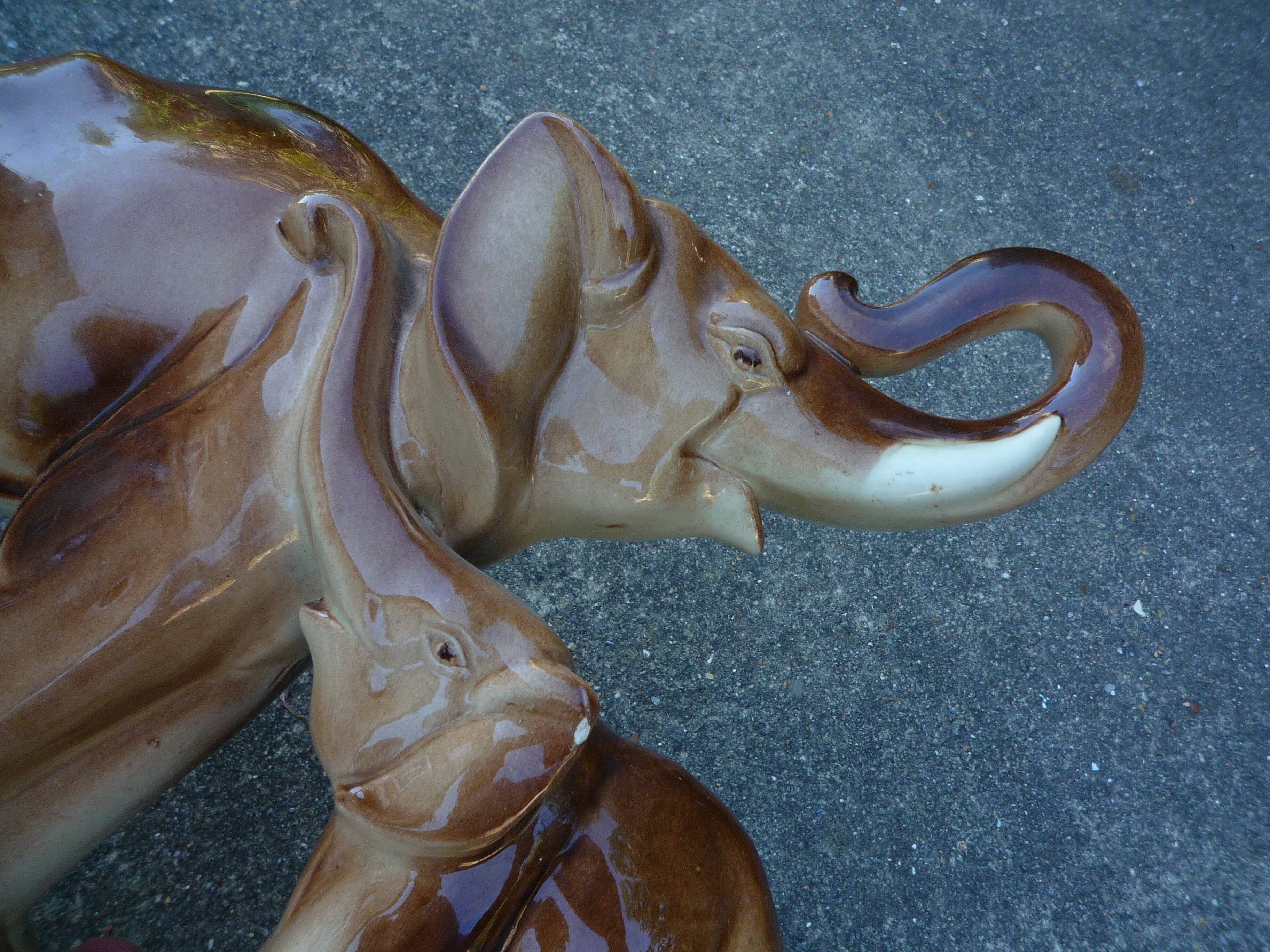 Tasse à Café Frankoma Pottery Vintage, éléphant Marron, GOP Républicain, Céramique