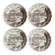 4 dessert plates N Fontabesso Italy