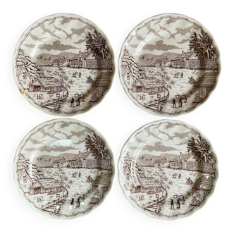 4 dessert plates N Fontabesso Italy