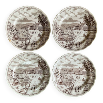 4 assiettes à dessert N Fontabesso Italy