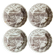4 dessert plates N Fontabesso Italy