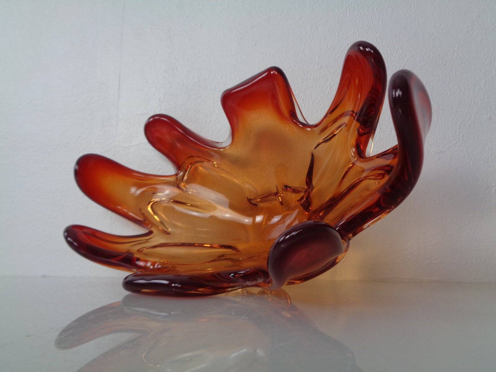Sommerso Murano Glass Bowl, Italy, 1960s
