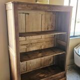 Large antique wooden kitchen furniture – bookshelf / crockery cabinet